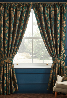 Shiraz Pencil Pleat, Emerald - Ready Made Curtains